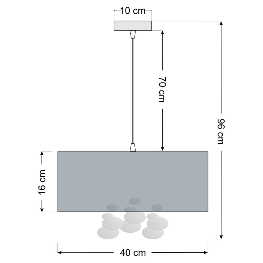 Hanglamp aan snoer BUBBLE 1xE27/60W/230V Ø 40 cm beige