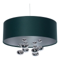 Hanglamp aan snoer BUBBLE 1xE27/60W/230V Ø 50 cm groen