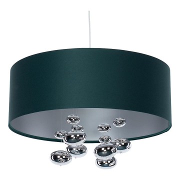 Hanglamp aan snoer BUBBLE 1xE27/60W/230V Ø 50 cm groen