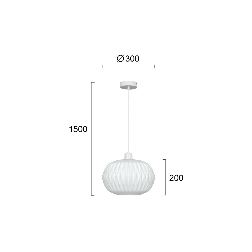 Hanglamp aan snoer CARSON 1xE27/40W/230V wit