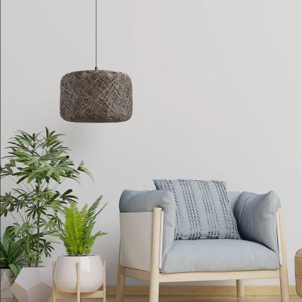 Hanglamp aan snoer CLEA 1xE27/20W/230V Ø 30 cm antraciet