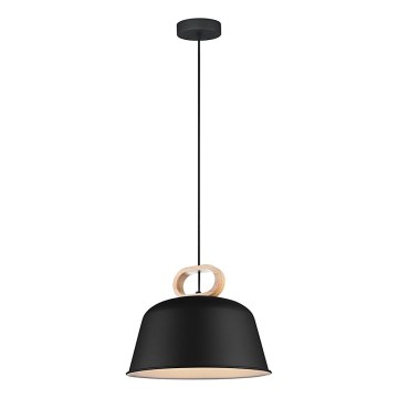 Hanglamp aan snoer CLIP 1xE27/40W/230V zwart/bruin