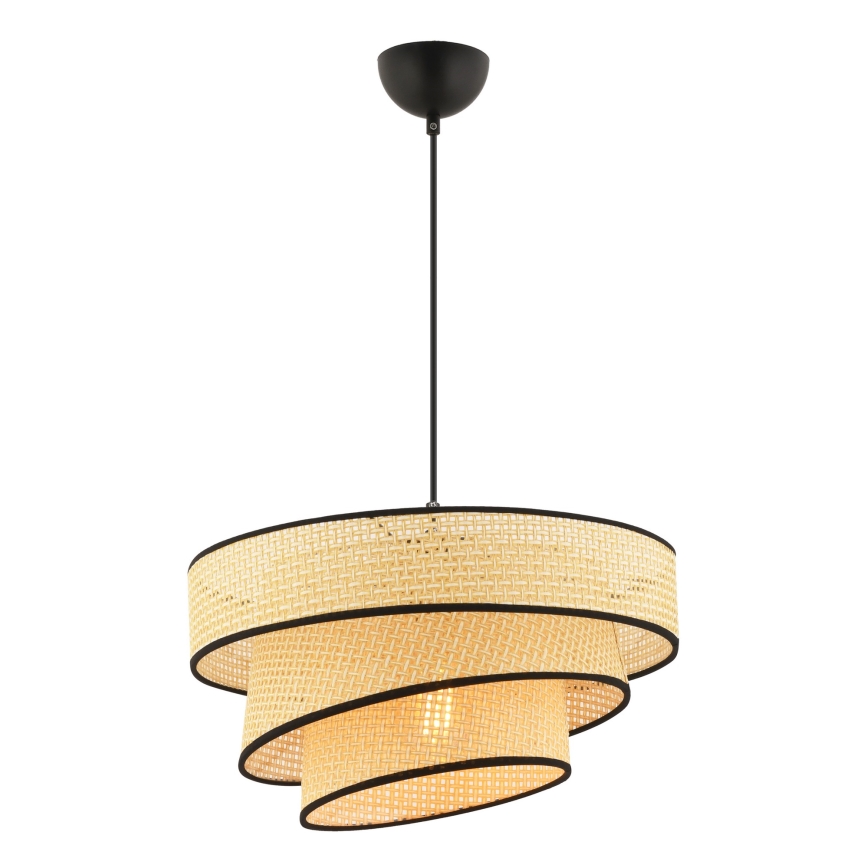 Hanglamp aan snoer COUPER 1xE27/60W/230V beige/zwart