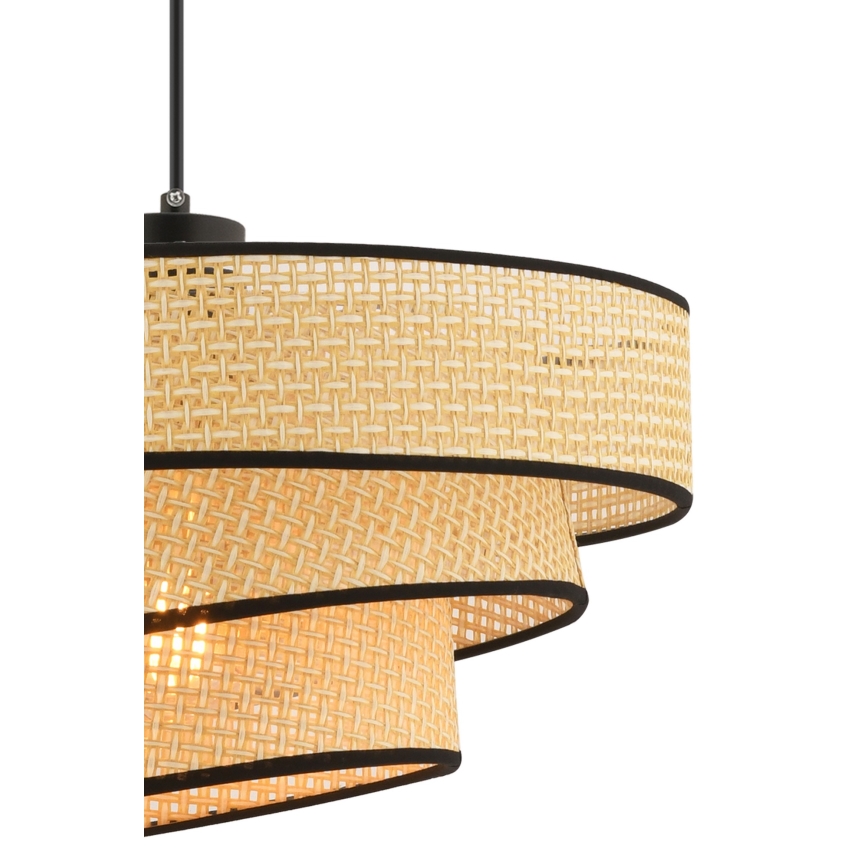 Hanglamp aan snoer COUPER 1xE27/60W/230V beige/zwart