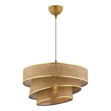 Hanglamp aan snoer COUPER 1xE27/60W/230V bruin/goud