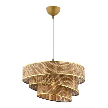 Hanglamp aan snoer COUPER 1xE27/60W/230V bruin/goud