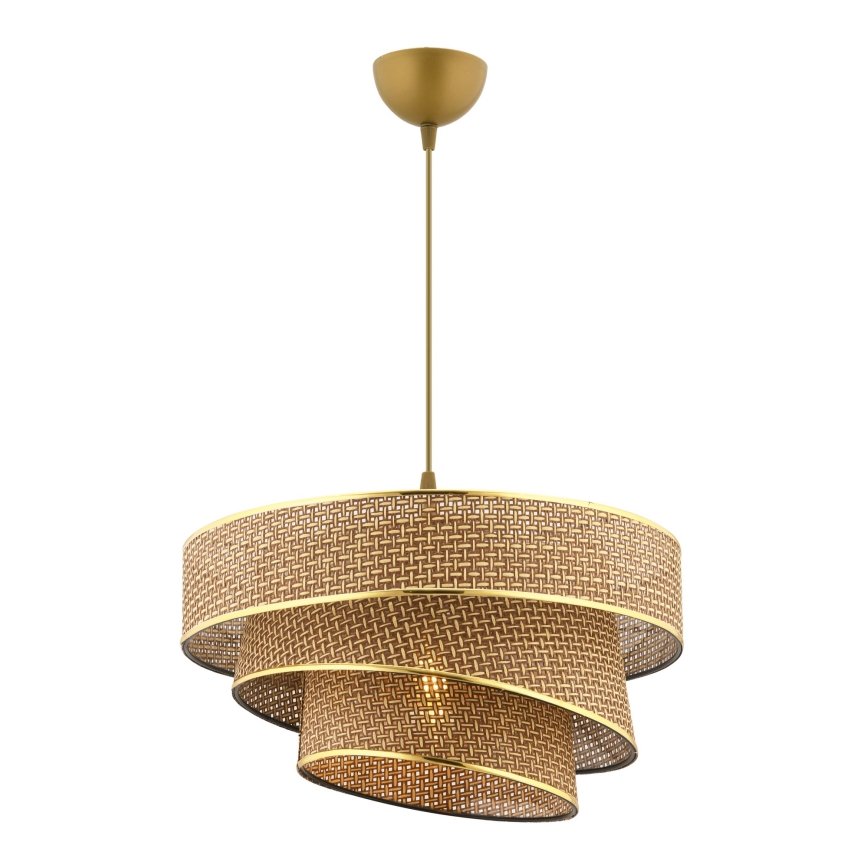 Hanglamp aan snoer COUPER 1xE27/60W/230V bruin/goud