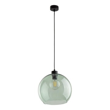 Hanglamp aan snoer CUBUS 1xE27/15W/230V zwart/rookgroen