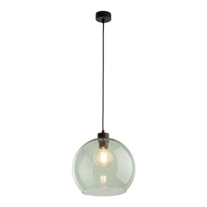 Hanglamp aan snoer CUBUS 1xE27/15W/230V zwart/rookgroen