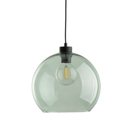 Hanglamp aan snoer CUBUS 1xE27/15W/230V zwart/rookgroen