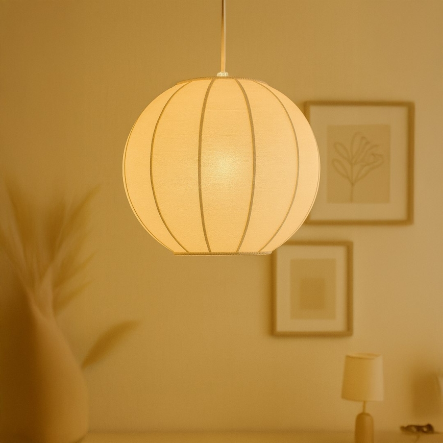 Hanglamp aan snoer DANA 1xE27/15W/230V Ø 25 cm wit