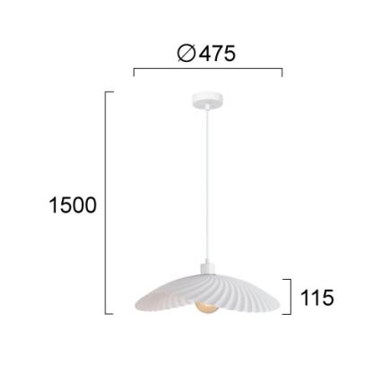 Hanglamp aan snoer DANCE 1xE27/40W/230V wit