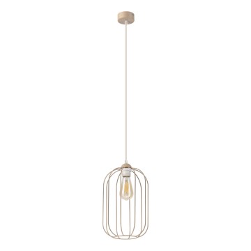 Hanglamp aan snoer DESTELLO 1xE27/15W/230V Ø 21 cm beige