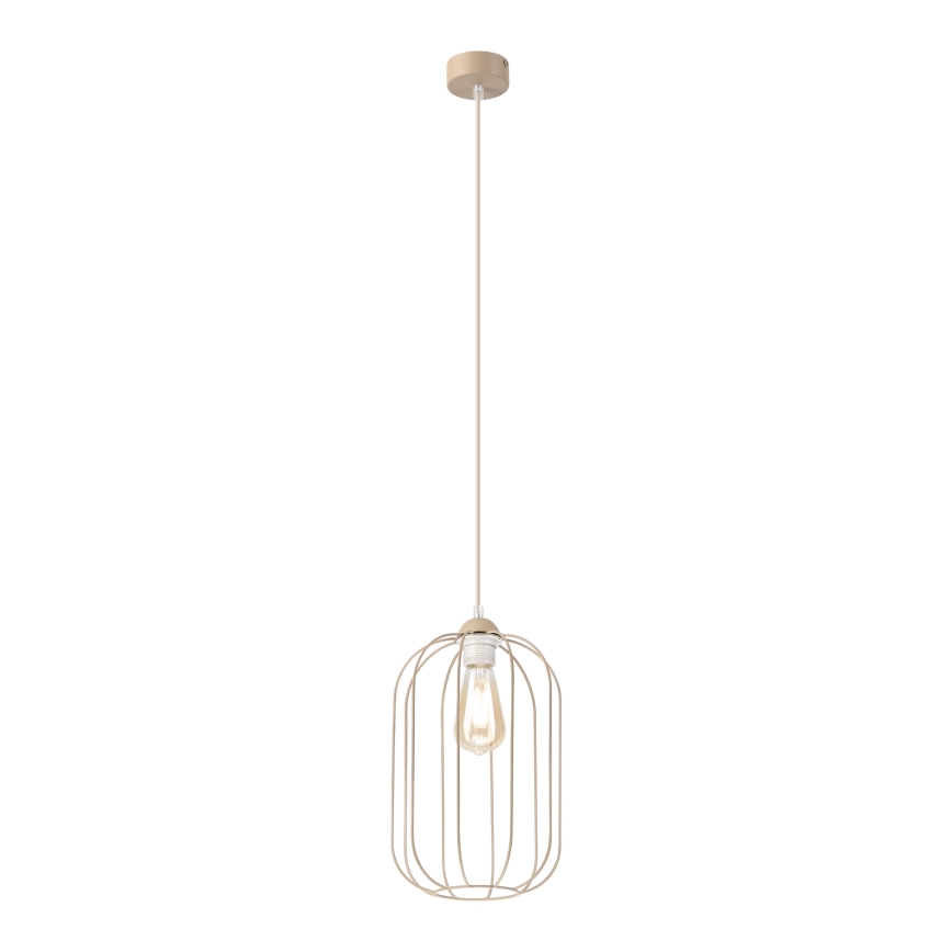 Hanglamp aan snoer DESTELLO 1xE27/15W/230V Ø 21 cm beige