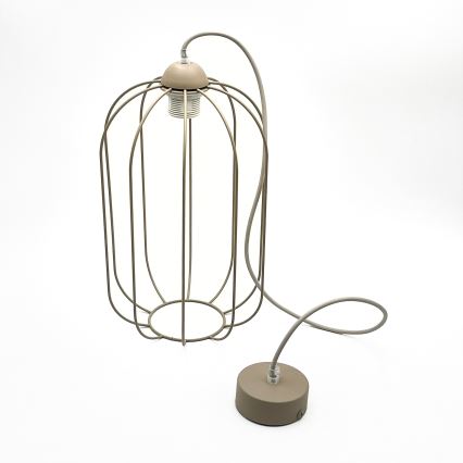 Hanglamp aan snoer DESTELLO 1xE27/15W/230V Ø 21 cm beige