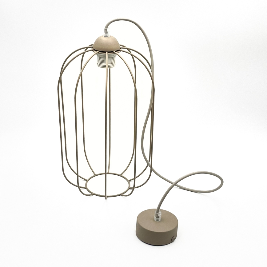 Hanglamp aan snoer DESTELLO 1xE27/15W/230V Ø 21 cm beige