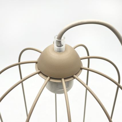 Hanglamp aan snoer DESTELLO 1xE27/15W/230V Ø 21 cm beige