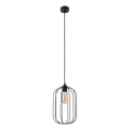 Hanglamp aan snoer DESTELLO 1xE27/15W/230V Ø 21 cm zwart