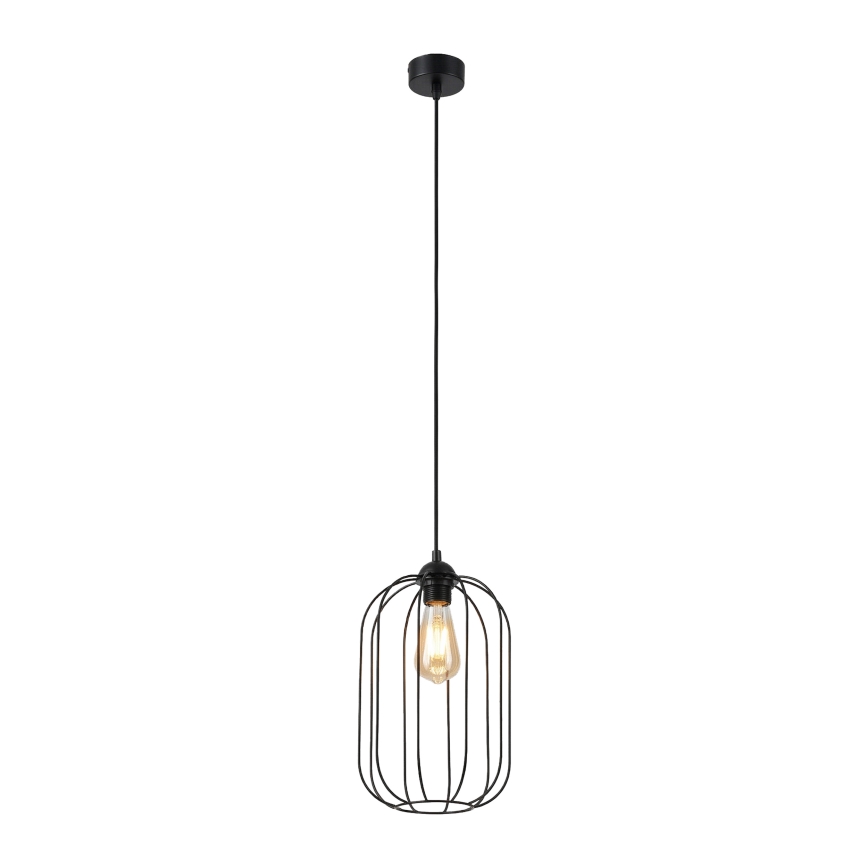 Hanglamp aan snoer DESTELLO 1xE27/15W/230V Ø 21 cm zwart