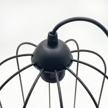 Hanglamp aan snoer DESTELLO 1xE27/15W/230V Ø 21 cm zwart