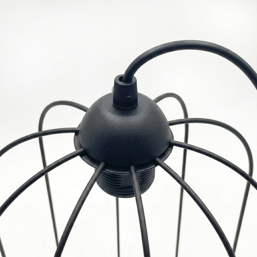 Hanglamp aan snoer DESTELLO 1xE27/15W/230V Ø 21 cm zwart