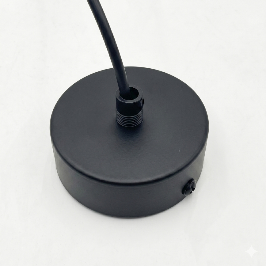 Hanglamp aan snoer DESTELLO 1xE27/15W/230V Ø 21 cm zwart