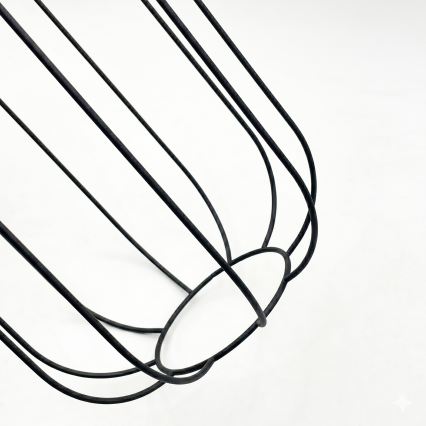 Hanglamp aan snoer DESTELLO 1xE27/15W/230V Ø 21 cm zwart