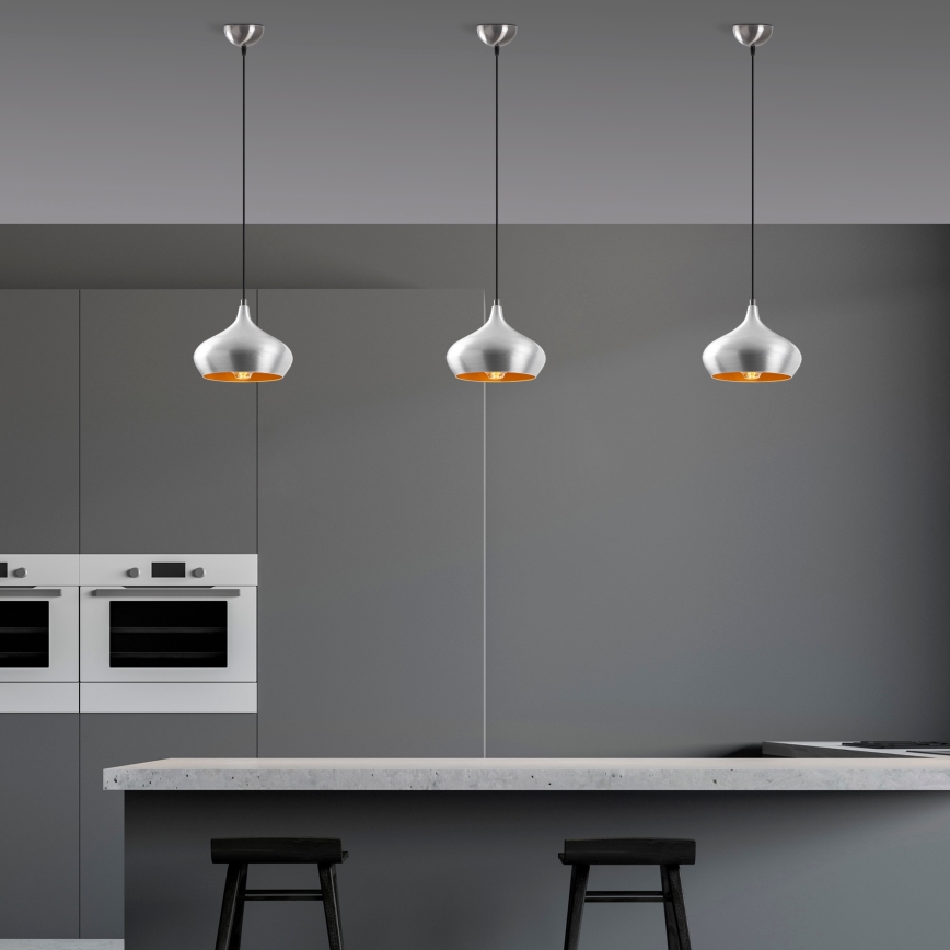 Hanglamp aan snoer DODO 1xE27/40W/230V mat chroom