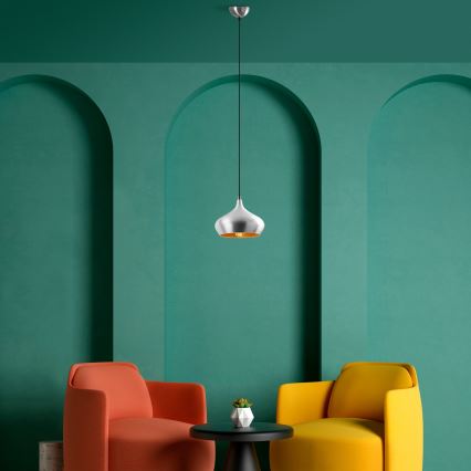 Hanglamp aan snoer DODO 1xE27/40W/230V mat chroom