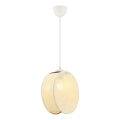 Hanglamp aan snoer DRUM 1xE27/60W/230V crème