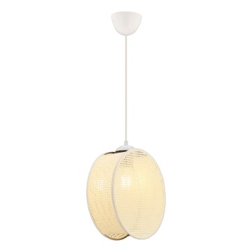 Hanglamp aan snoer DRUM 1xE27/60W/230V crème