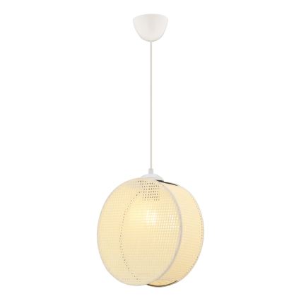 Hanglamp aan snoer DRUM 1xE27/60W/230V crème