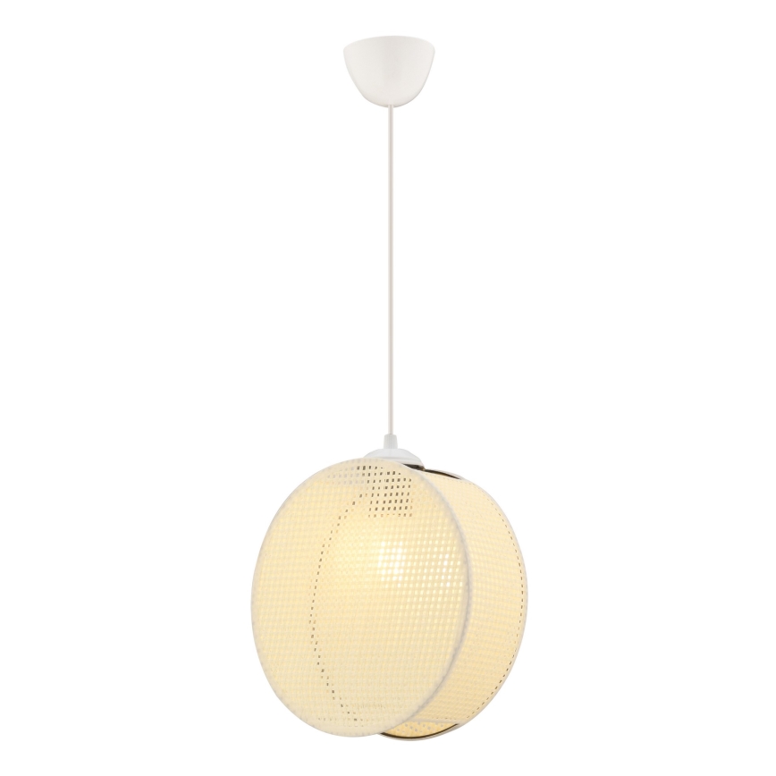 Hanglamp aan snoer DRUM 1xE27/60W/230V crème