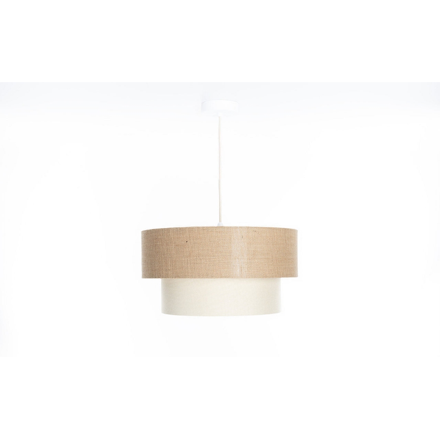 Hanglamp aan snoer DUO 1x E27/60W/230V Ø 40 cm beige/crème