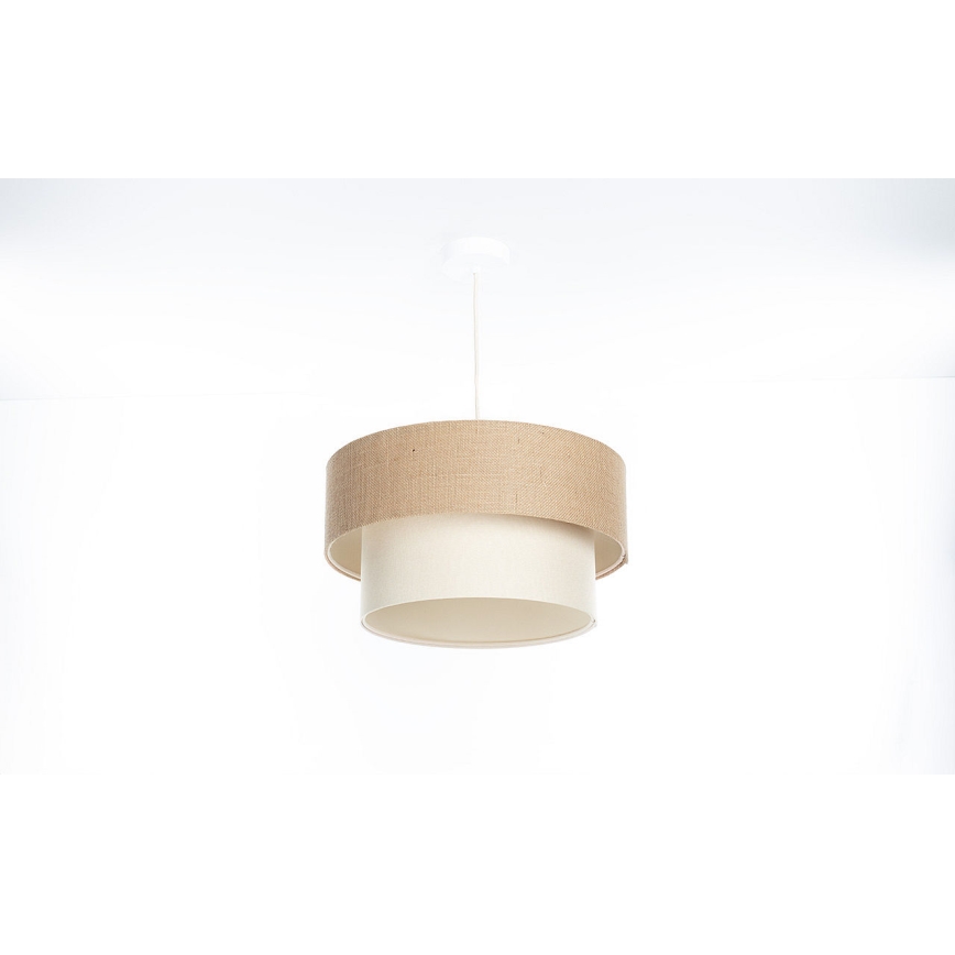 Hanglamp aan snoer DUO 1x E27/60W/230V Ø 40 cm beige/crème
