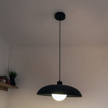 Hanglamp aan snoer ECLIPSE 1xE27/15W/230V zwart