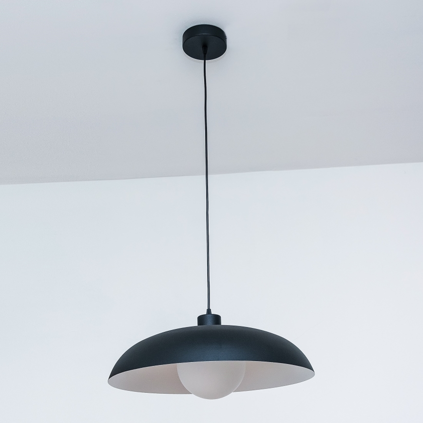 Hanglamp aan snoer ECLIPSE 1xE27/15W/230V zwart/wit