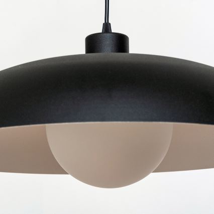 Hanglamp aan snoer ECLIPSE 1xE27/15W/230V zwart/wit