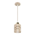 Hanglamp aan snoer ELEN 1xE27/35W/230V beige/goud