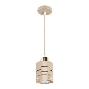 Hanglamp aan snoer ELEN 1xE27/35W/230V beige/goud