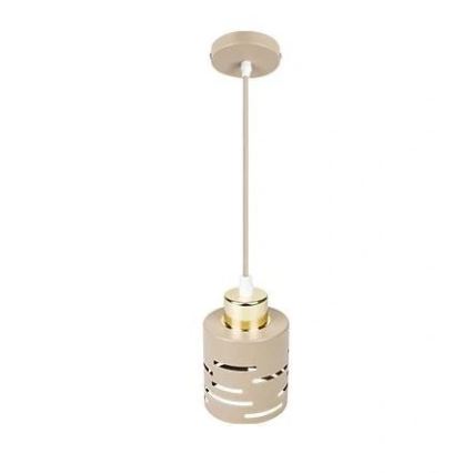 Hanglamp aan snoer ELEN 1xE27/35W/230V beige/goud