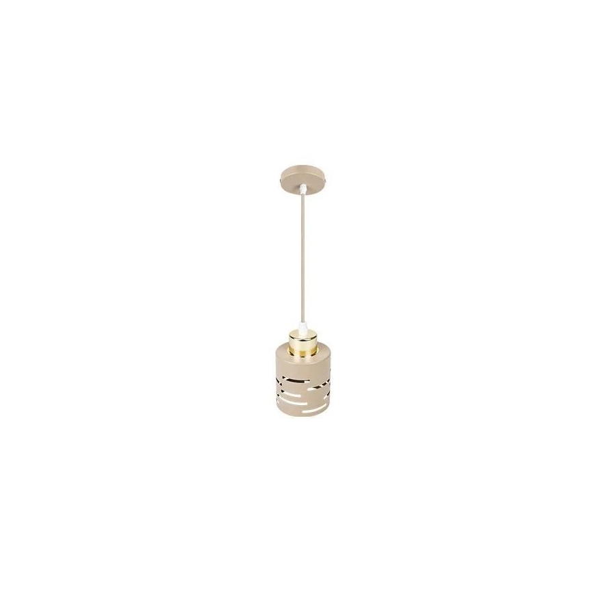 Hanglamp aan snoer ELEN 1xE27/35W/230V beige/goud