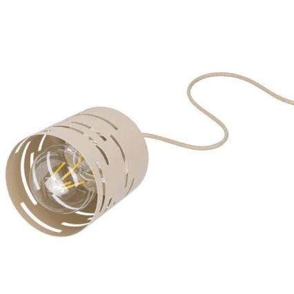 Hanglamp aan snoer ELEN 1xE27/35W/230V beige/goud