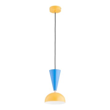 Hanglamp aan snoer ENTORI 1xE27/15W/230V geel/blauw