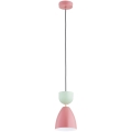 Hanglamp aan snoer ENTORI 1xE27/15W/230V roze/mintgroen