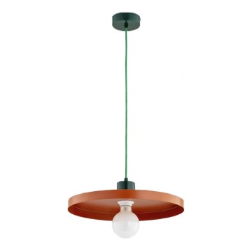 Hanglamp aan snoer ETERI 1xE27/15W/230V koper/groen