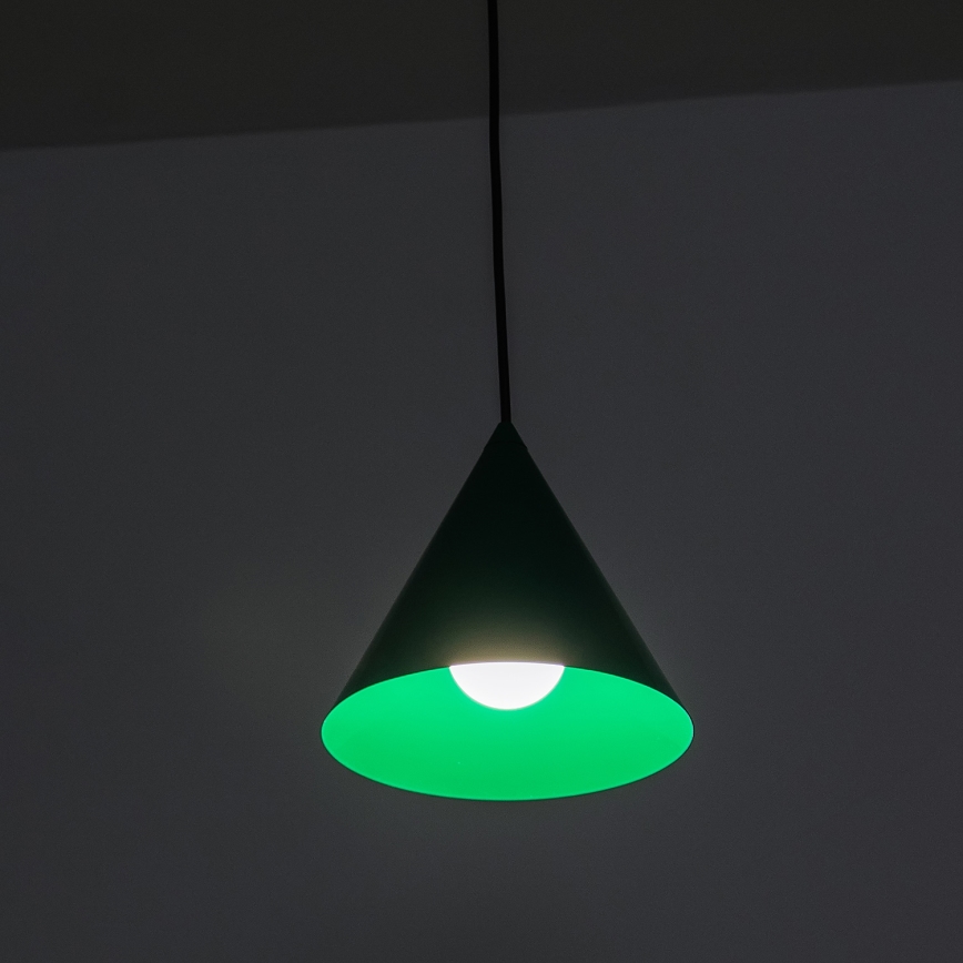 Hanglamp aan snoer ETNA II 1xE27/15W/230V Ø 18,5 cm groen