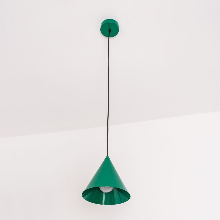 Hanglamp aan snoer ETNA II 1xE27/15W/230V Ø 18,5 cm groen