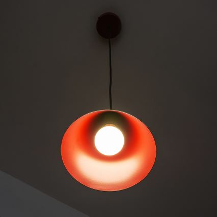 Hanglamp aan snoer ETNA II 1xE27/15W/230V, Ø 18,5 cm, rood
