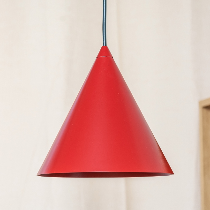 Hanglamp aan snoer ETNA II 1xE27/15W/230V, Ø 18,5 cm, rood